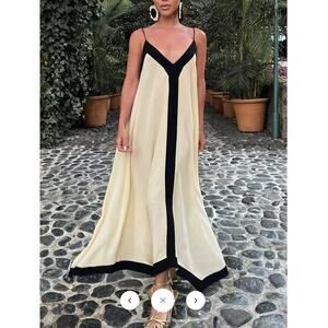 Commense Sicily Old Money Aesthetics Slip Long Dress Sz XS